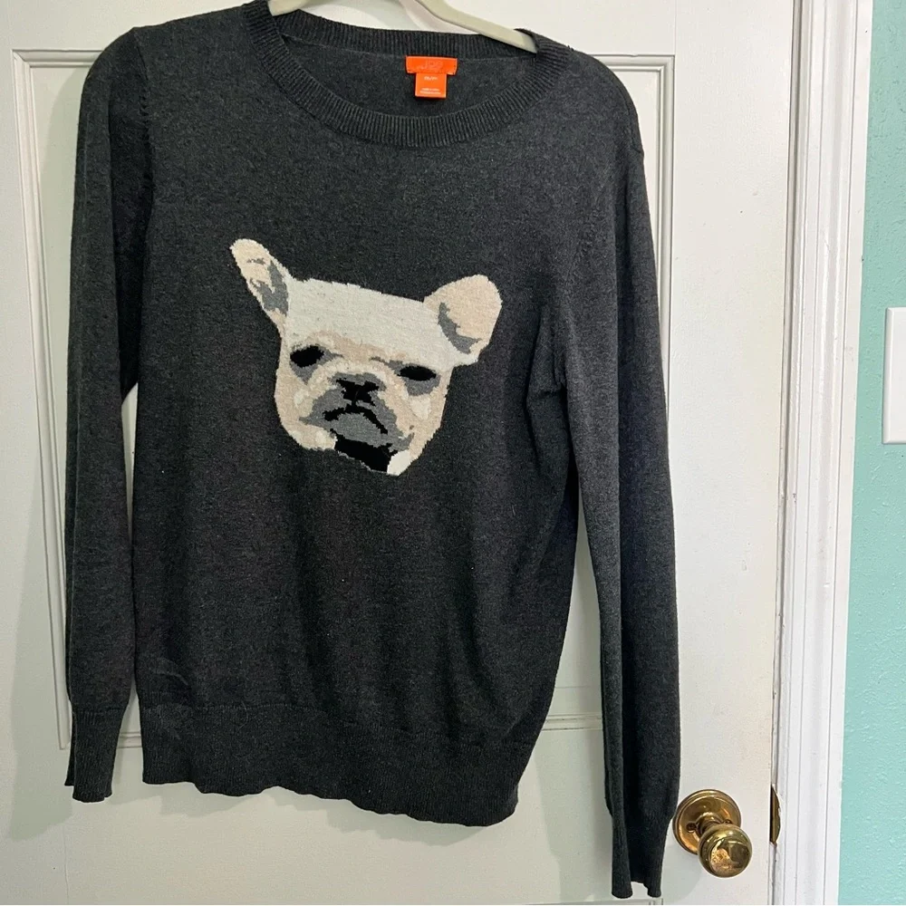 French bulldog wool blend sweater. - Picture 1 of 5